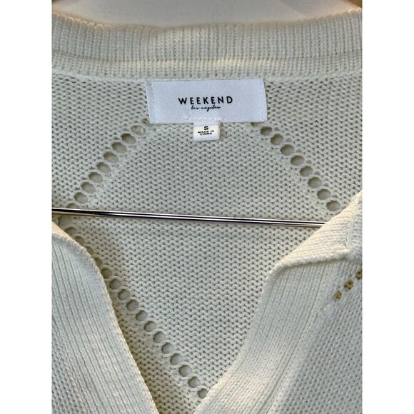 Weekend Women's T2088SWDG Size Small Cream Pullover Knit Top Sleeveless - Picture 6 of 8